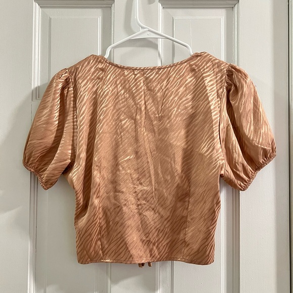 Forever 21 Rose Ruffled Drawstring Top, Medium - Picture 2 of 6